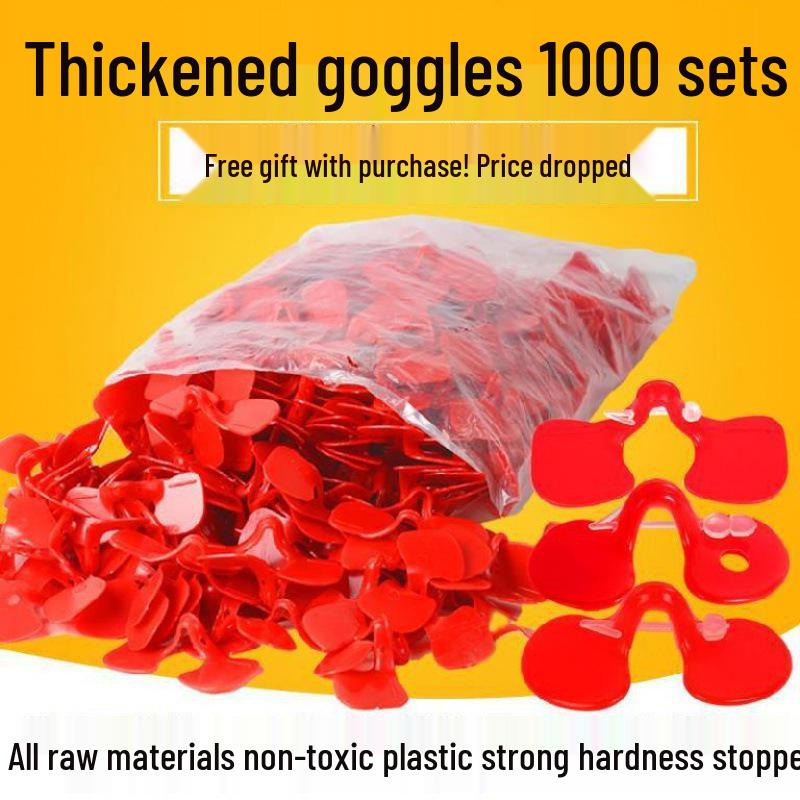

Large Size Rooster and Chicken Anti-Peck Glasses with Holes for Pheasant Prevention, No-Plug Design