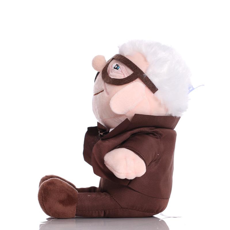 2 Piezas Película UP Carl Peluches Abuelo Abuela Dibujos Animados Muñecos de Peluche Colgante Aliado Carl Peluche Juguete Regalos de Cumpleaños para Niños