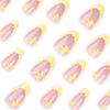 Small Fresh French Yellow Simple Nails Flower Pearl Almond Manicure Ins Wind Summer Nail Piece