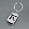 Stainless Steel 26 English Letters Keychain - Stylish Alphabet Pendant for Backpack or Car