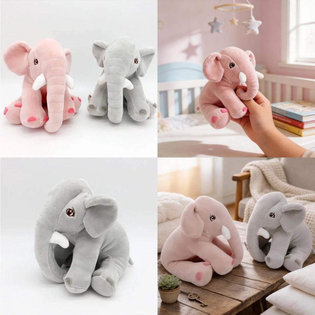 Plüschelefant Spielzeugpuppe Für Kinder Weiches Kuscheltier Geschenk Mit PP-Baumwollfüllung