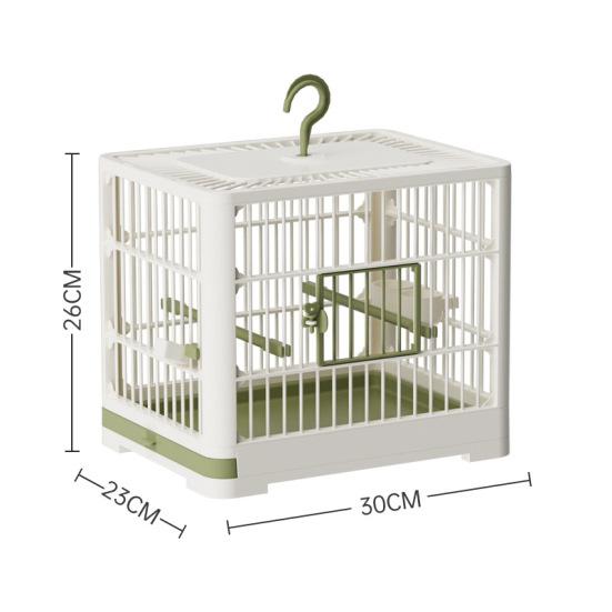 Bird Cages For Parrots With Standing Pole Detachable Tray Hook Handle, Plastic, Travel Bird Cage Portable, Small Birds Lightweight Parrots Cage