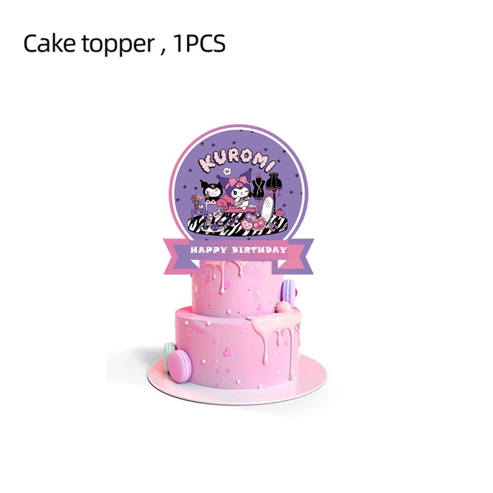 New Kuromi Party Supplies Set With Decorative Balloons And Tableware