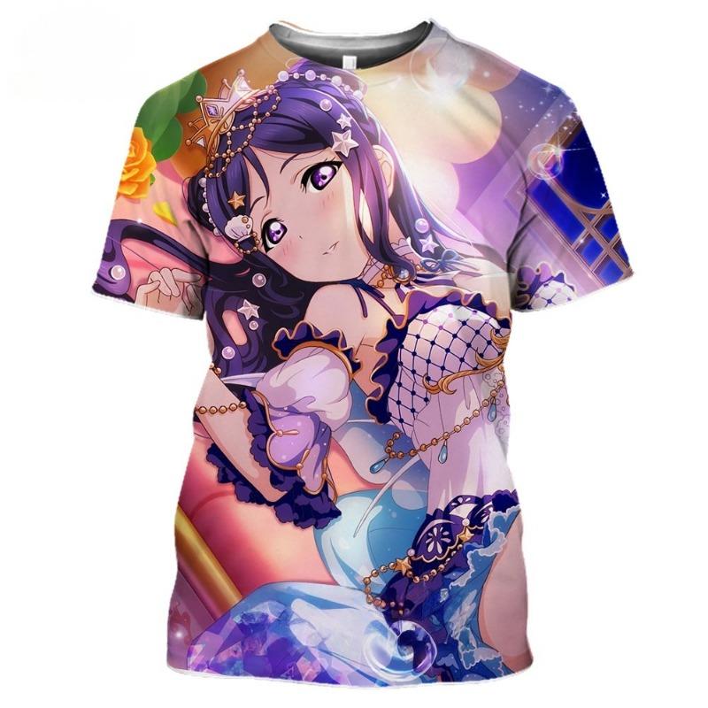 Anime Love Live! T Shirt Women Men's Casual Harajuku Short Sleeve Japanese Streetwear