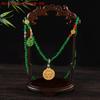 1PC Chinese Style Pearl Necklace Hanfu Accessory Zinc Alloy Hollow Carved Pendant Long Chain Necklace