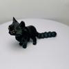 Plastic Material Articulated Cats Big Eyes 3D Printed Cat Figure  Room Decoration