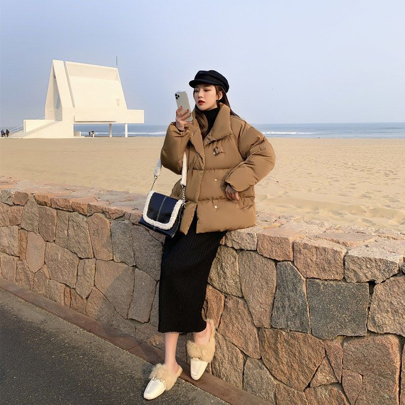 Winter Fashion Korean Style Short Down Cotton Coat Women Student Puffer Jacket