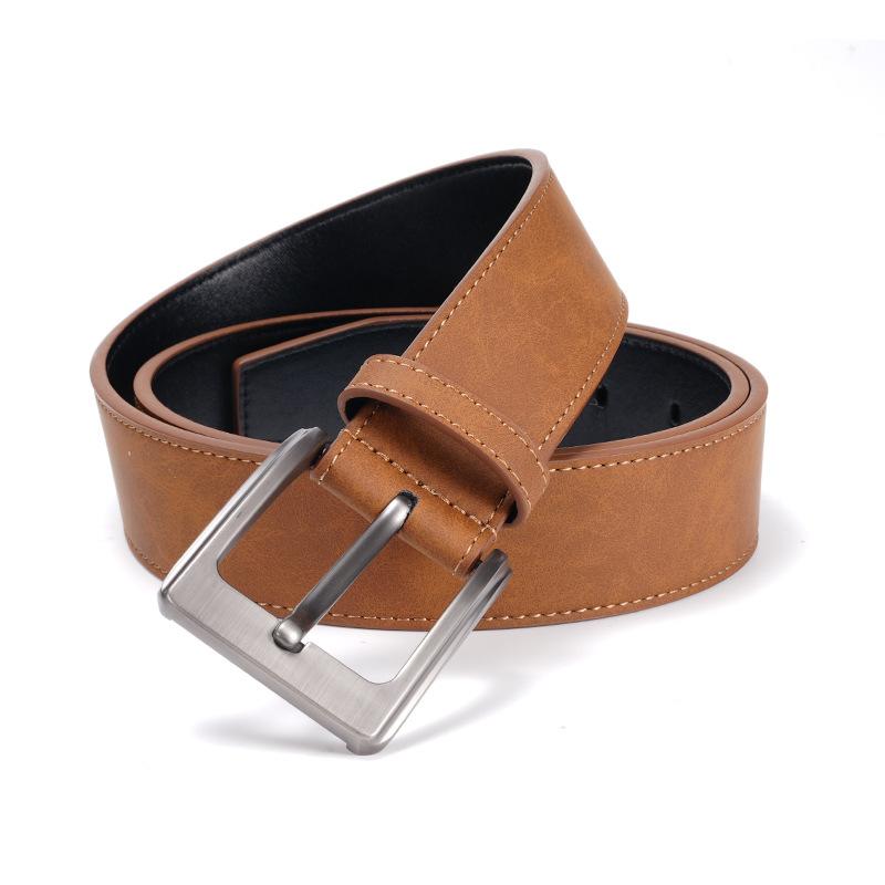 Retro Belt Men's Genuine Leather New Belt  Men's Middle Aged and Young Men's Versatile Pin Buckle Belt