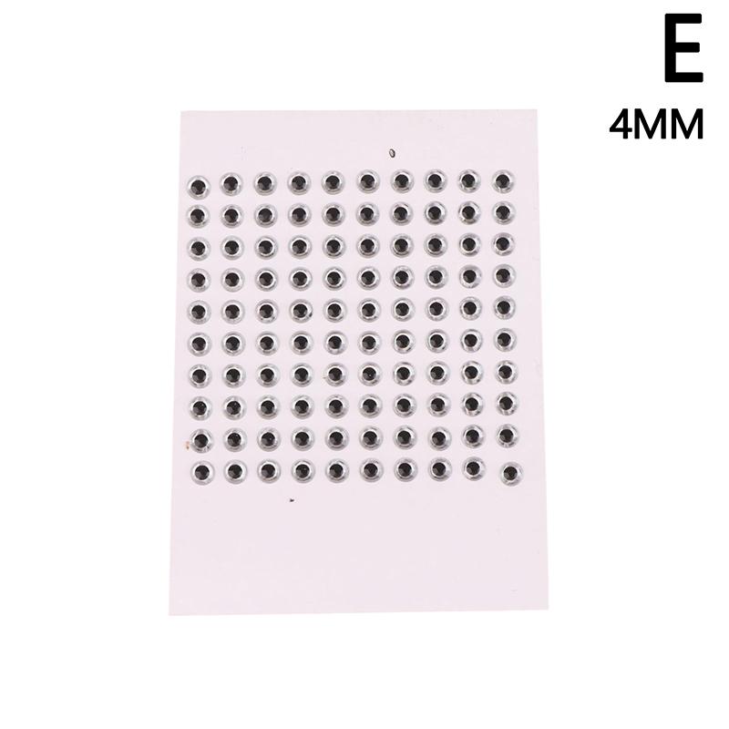 100 Stück Angelköderaugen, holografische Fliegenbinde-Angelköder-Aufkleber, 3D, 3/4/5/6 mm, DIY, künstliche Fischaugen, Köder, Fischaugen-Aufkleber
