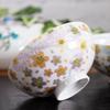 Waza no Kura Pair of Kutani Ware Rice Bowls, Stylish Couple's Bowls, Curved Water Flower Design, Ceramic, Brand Name, Japanese Tableware