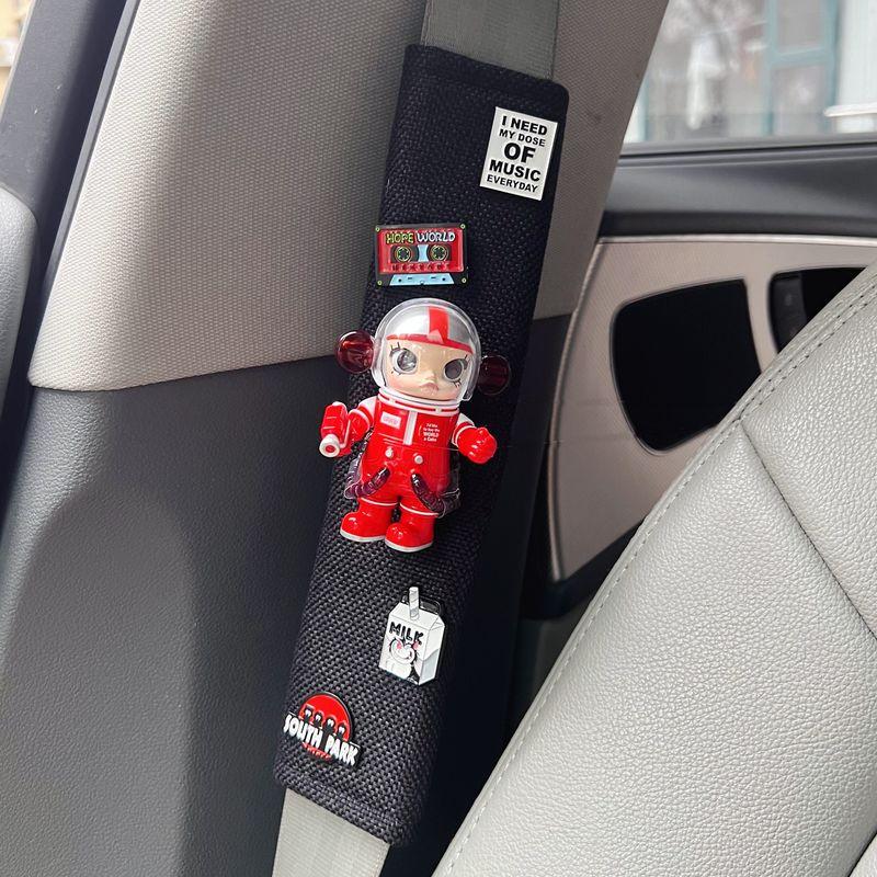 Molly Car Shoulder Pad Anti-Strangling Seatbelt Cover Breathable Cute Girls' Car Decoration Pop Mart