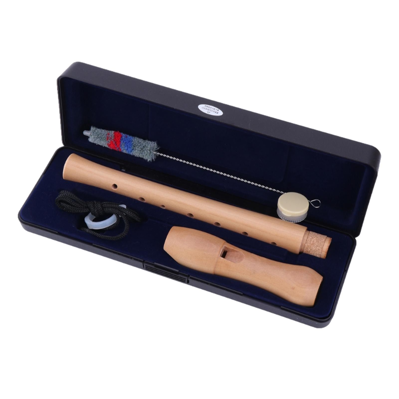 

Recorder Instrument Soprano Recorder Clarinet German Fingering C Key 8 Hole Descant Wood Recorder for Beginner with Box