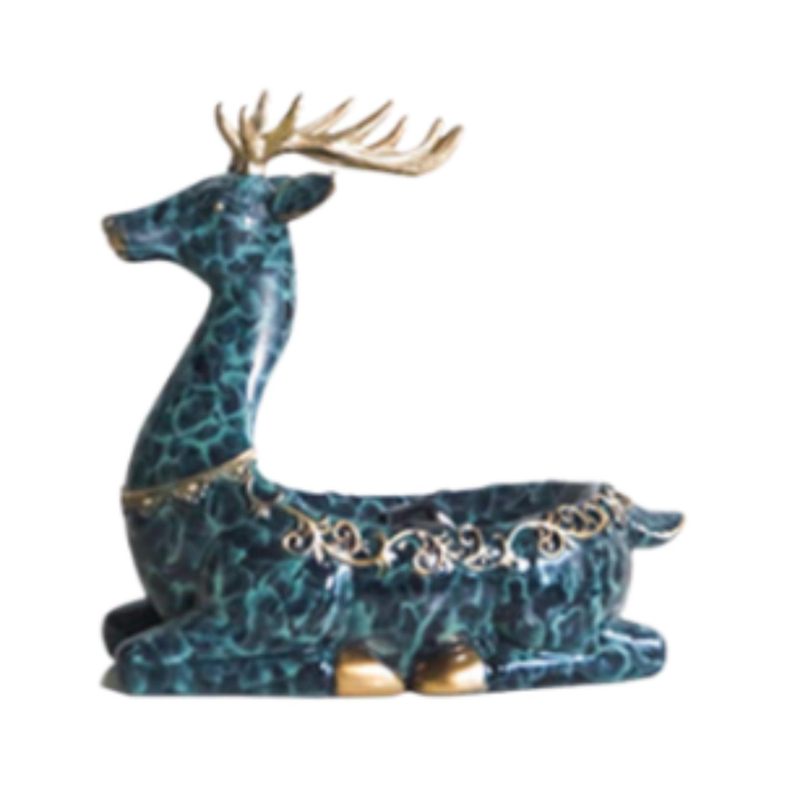 

Storage Tray Key Holder DIY Supplies Decorative Lightweight Deer Statue for Living Room Organization Entryway Cabinet Desktop синій