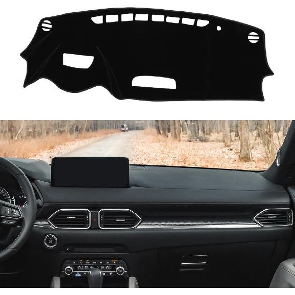 

Motoforti Dash Cover, Non-Slip Dashboard Carpet Mat for Mazda CX-3 2016-2022, Polyester, Black