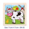 11cm/4.33in Kids Wooden Jigsaw Puzzle Games Cartoon Animal Vehicle Pattern Children Montessori Educational Toys