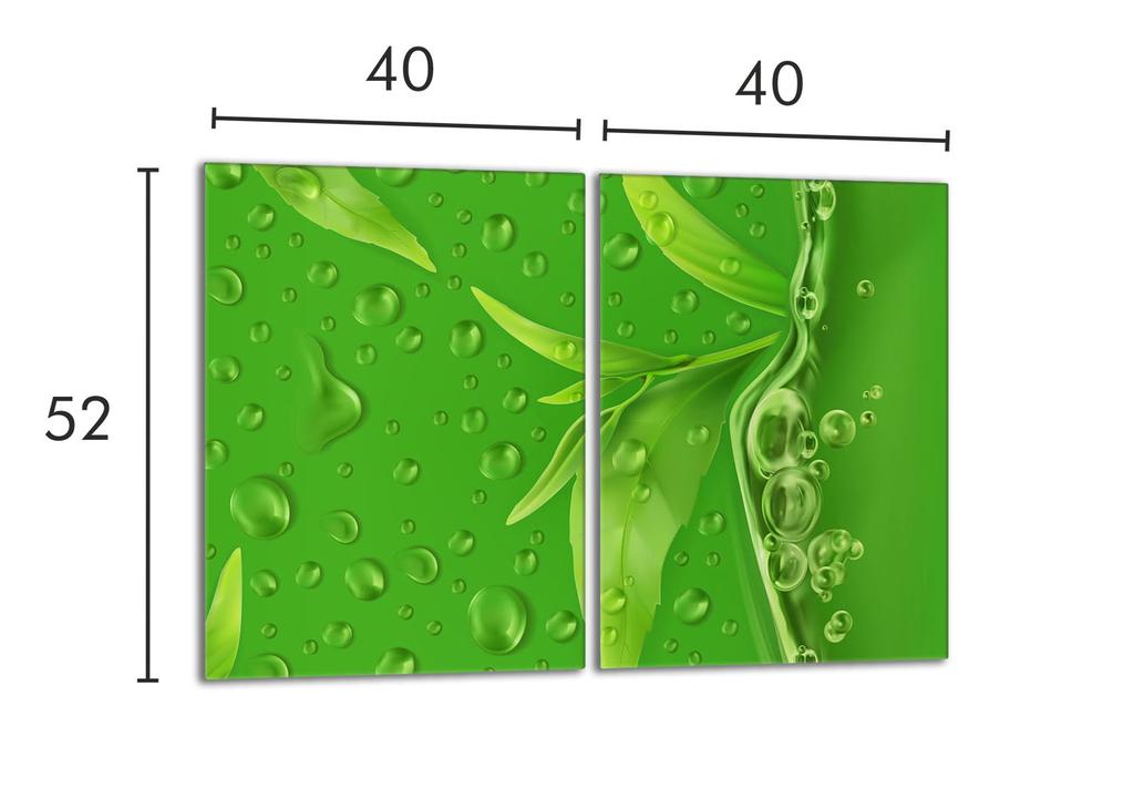Glass Stove Protector 2x40x52 Leaves
