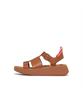 Fitflop Women'S F-Mode Leather Platform Fisherman Sandals Light Tan/Rosy Coral (Ft64K2S06A)