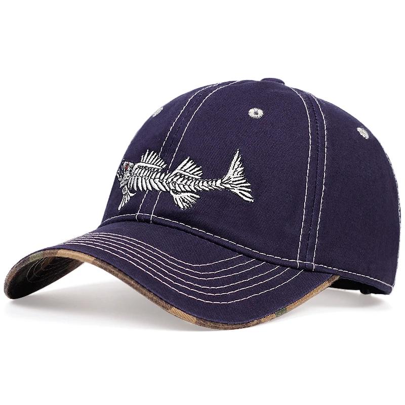 Unisex Fischgrätenstickerei Baseballkappen Frühling und Herbst Outdoor Verstellbar Lässige Hüte Sonnenschutzhut Sportkappe blue