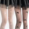 New Design Cute Bows Long Socks Thin Mesh Fishnet Stockings Women Sexy Slim-Fit Sheer Tights Jk Girls High Stretch Pantyhose