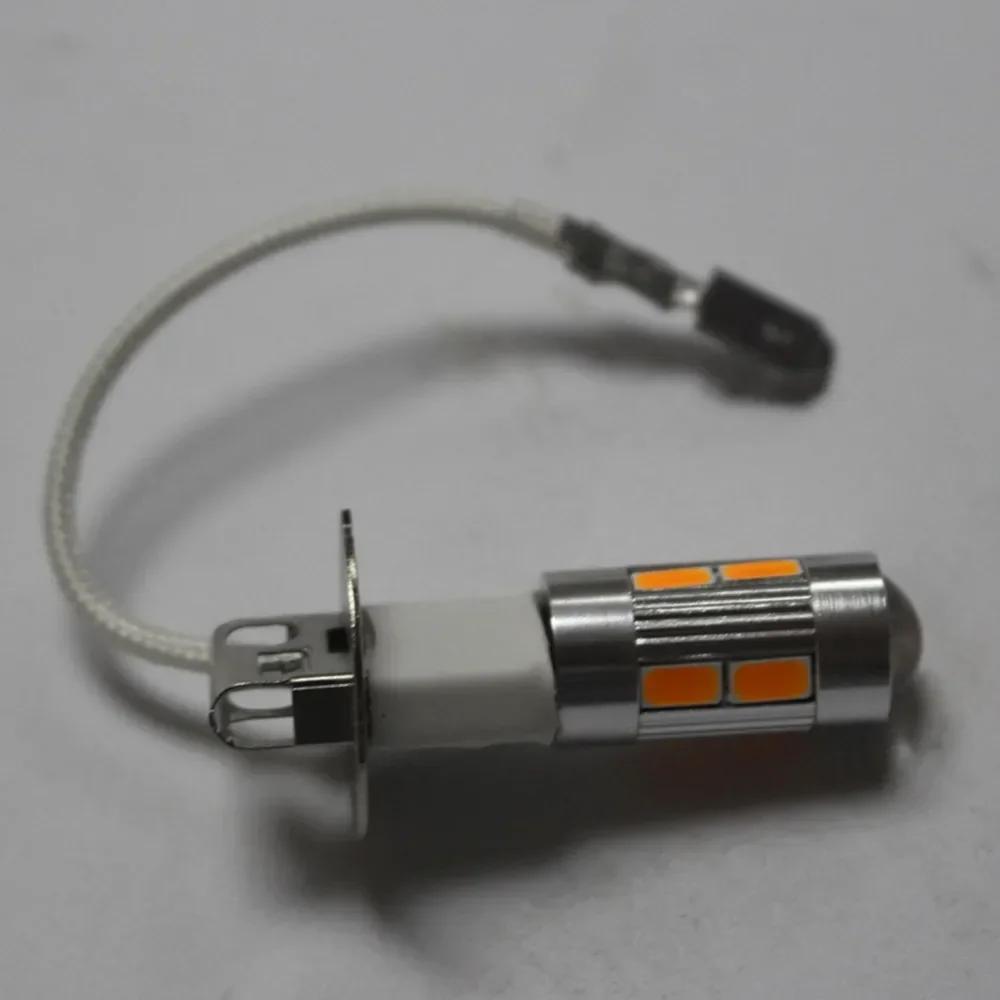 2PCS/Lot Car Light H3 LED High Power Long Lifespan LED Fog Running Light Bulb 10SMD 5630 5730 Super Bright LED Auto Lamp