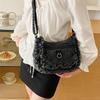 Vintage Denim Crossbody Bag Women's Multi-Pocket Single Shoulder Small Square Bag
