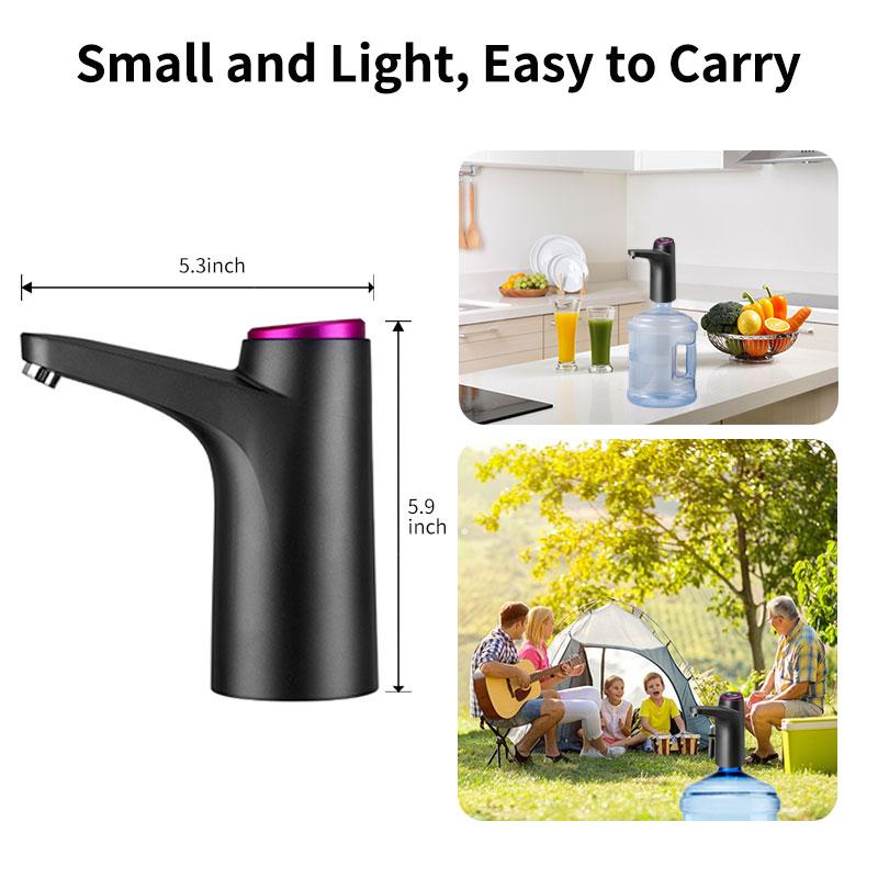 2 In 1 Electric Water Dispenser With Universal Bucket Cap Water Bottle Pump Usb Automatic Water Pump For Any Gallon Bottle