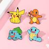 Pikachu Enamel Pins 4pcs Set Cute  Lapel Badge Brooch for Backpack Clothing Cosplay Cartoon Accessory Gift
