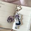 Acryl Handy-Anhänger Niedliche Mädchen Tasche Dekorativem Schlüsselanhänger Charakter Aufkleber Buch-Anhänger Handy-Lanyard Schlüsselanhänger Schlüsselanhänger