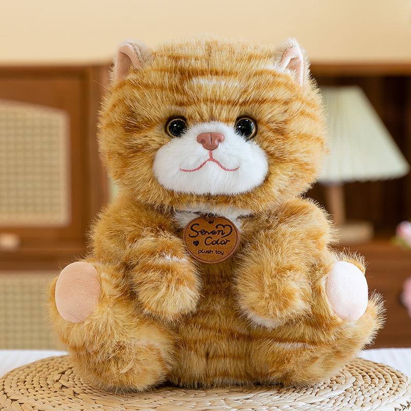 Cute Lazy Pattern Cat Plush Toy Cute Pet Home Decoration Office Doll Night Market Circle Gift