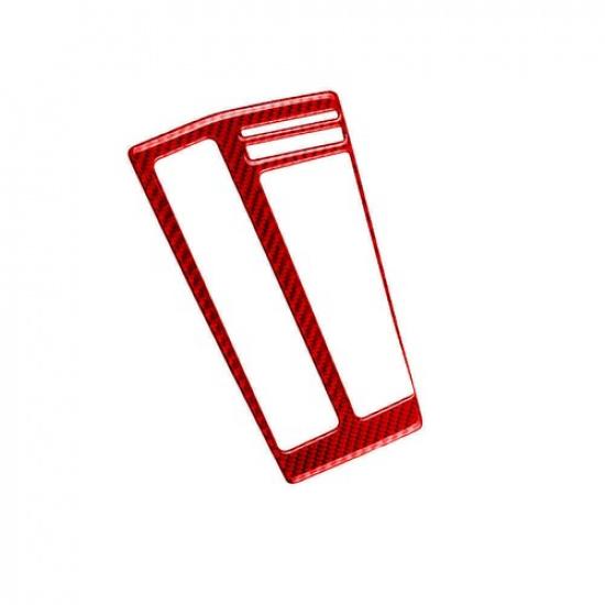 Red Carbon Fiber Gear Shift Panel Cover Trim Sticker For VW Golf 8 MK8 GTI