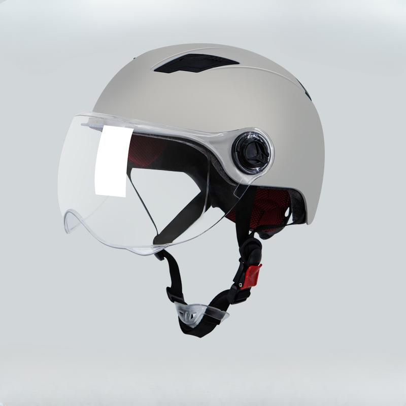 Electric Car Half Helmet Men and Women Summer Sun Protection Battery Motorcycle Riding Helmet Four Seasons 3C Certified Helmet