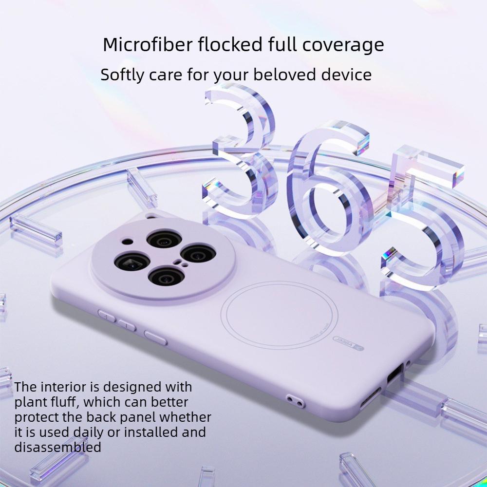 Skin-friendly Feel Liquid Silicone Moblie Phone Case for Vivo X300 Pro X200 Pro Mini Magnetic Camera Lens Protection Back Cover
