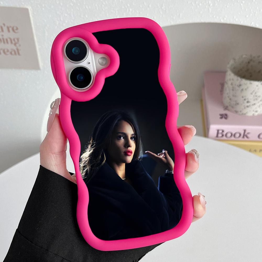 Fashion Eiza Gonzalez Wavy Edge TPU Mobile Phone Case for iPhone 17 16 15 14 13 12 11 Air Pro Max Plus Colorful Cover
