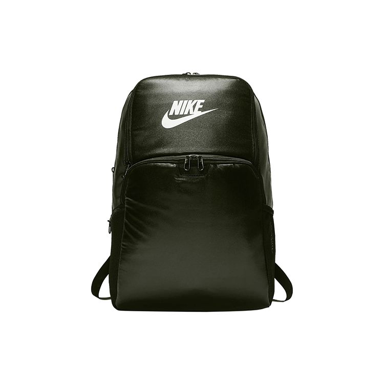 Nike BRSLA Sports Trend Logo Print Polyester Backpack Unisex Backpacks Dark-Olive BA6123-325 Dark Olive
