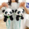 Panda Plush Small Crossbody Bag With Zipper Closure For Daily Use