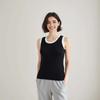 Sleeveless Contrasting Color Splicing Worsted 0 Wool Sling Vest Top Women's Design Sense Versatile Inside and Thin Base