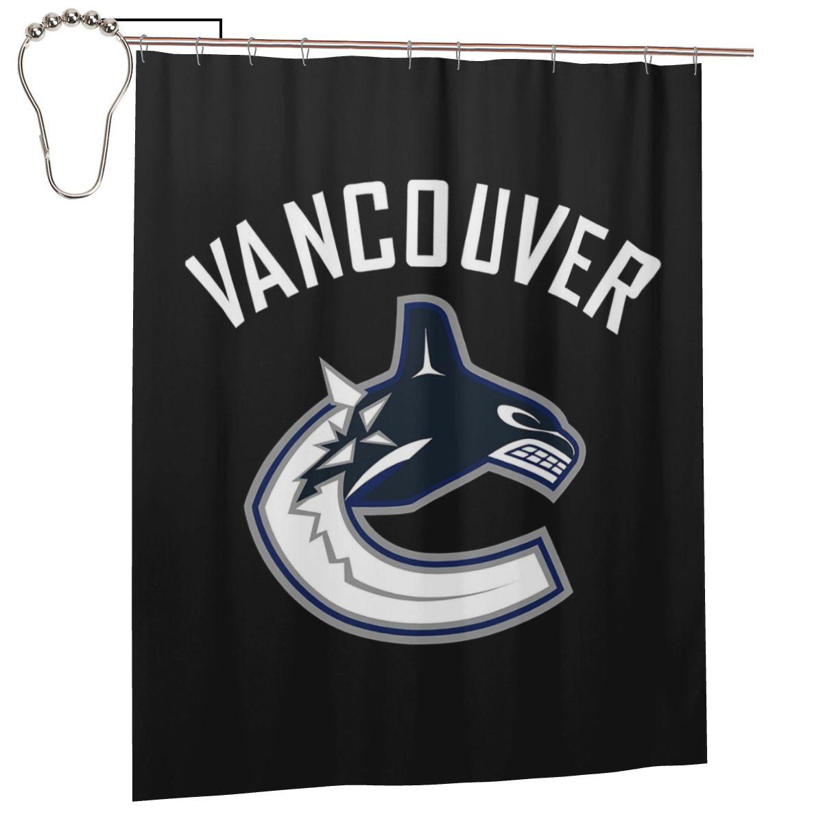 

Vancouver Hockey Canucks Essential Active Shower Curtain Bathroom Polyester Waterproof Bath Curtains With Hooks W60H190(CM)-1 Pcs