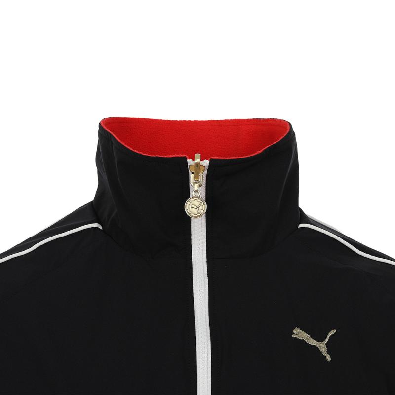 Puma Logo Stand Collar Comfortable Long Sleeve Jacket Women jackets Black 631422-01