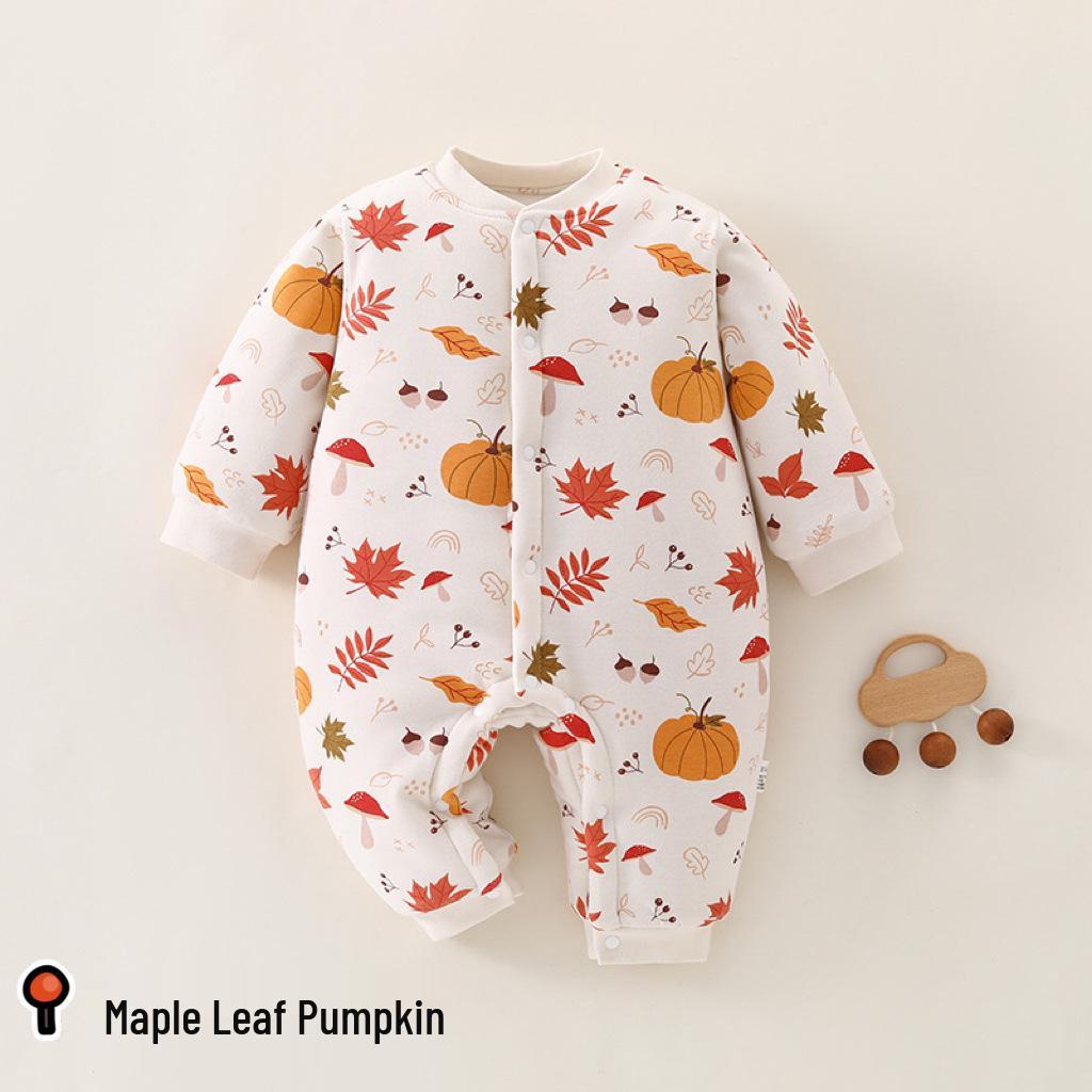 

Зимний детский боди: Хлопковый с утеплителем, трехслойный теплый костюм для ползания для новорожденных 59CM