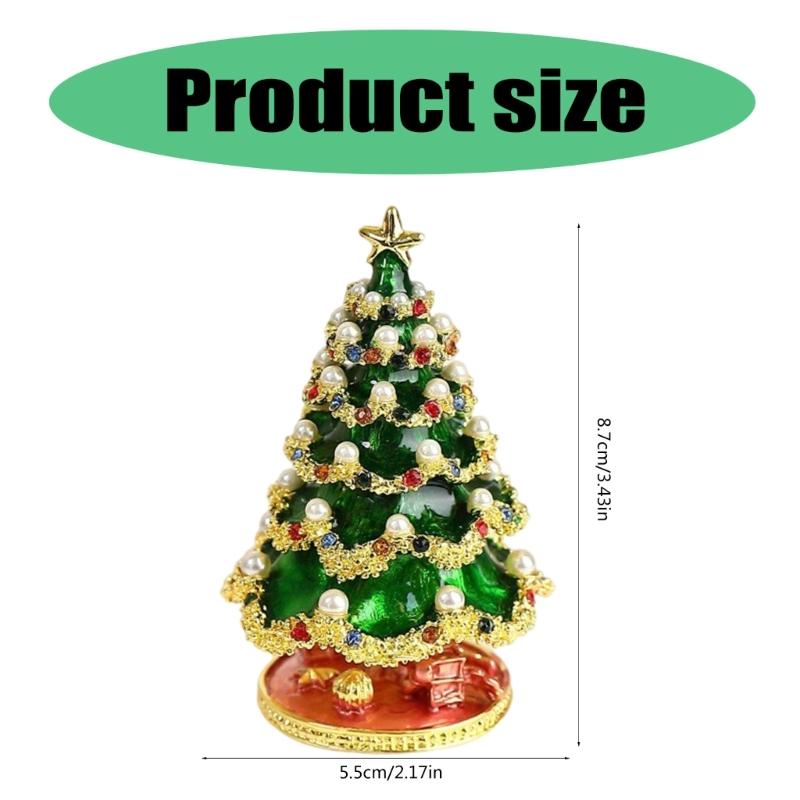Elegante Weihnachtsbaum-Schmuckschatulle Dekorative Weihnachtsbaum-Schmuckaufbewahrungen Zarter Schmuckaufbewahrungsbehälter
