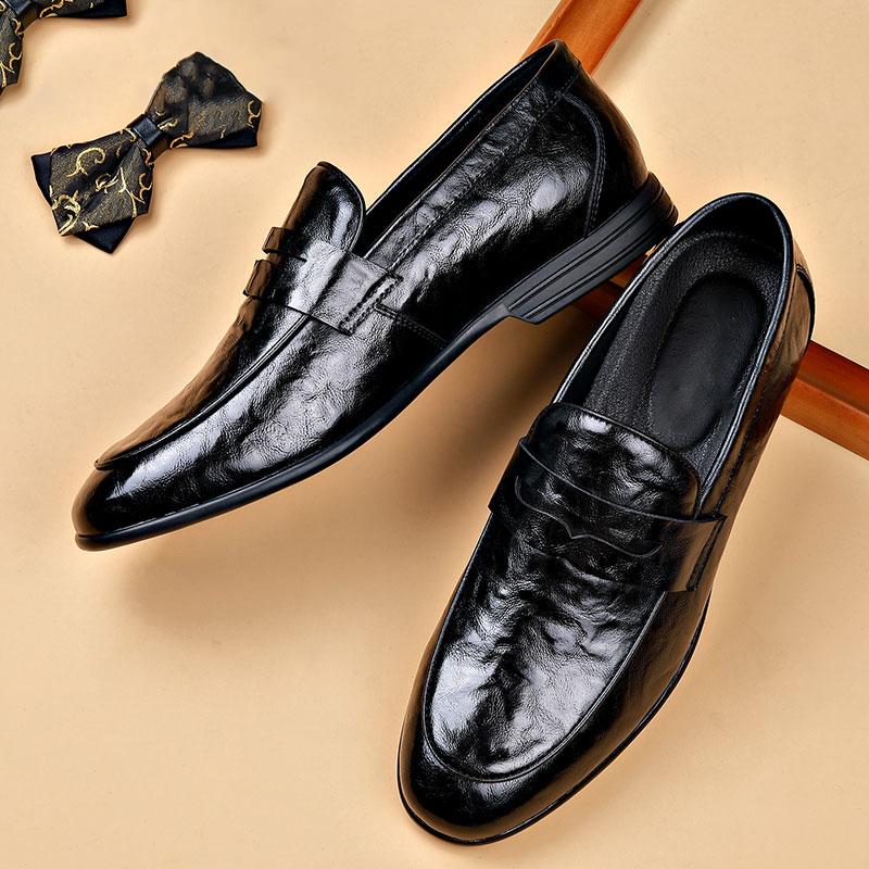 2025New Classic Brand Casual Leather Loafers Men High Quality Outdoor Breathable Slip On Driving Shoes Soft Bottom Designer Shoe
