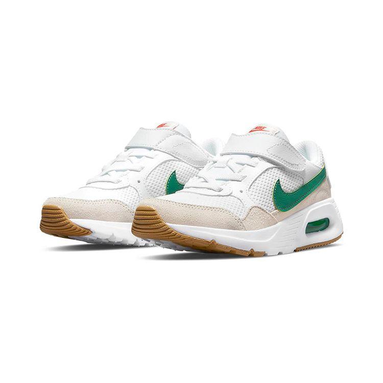 Nike Air Max SC Velcro Low Top Running Shoes Kids Sneakers White Green CZ5356-104