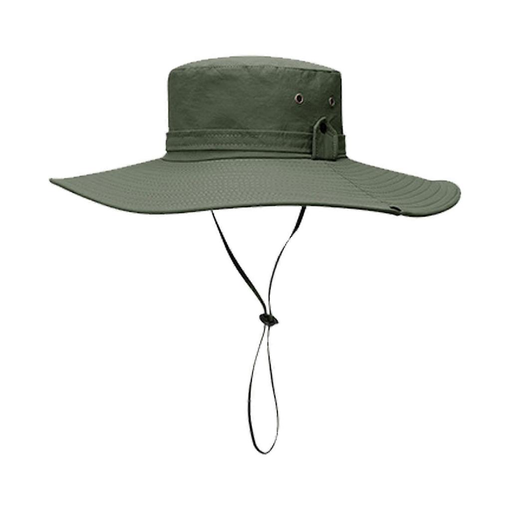 Bucket Hat Wide Brim UPF50+ Breathable Water Repellent with Adjustable Drawstring Sun Hat for Men Hiking Camping Beach OD Green 