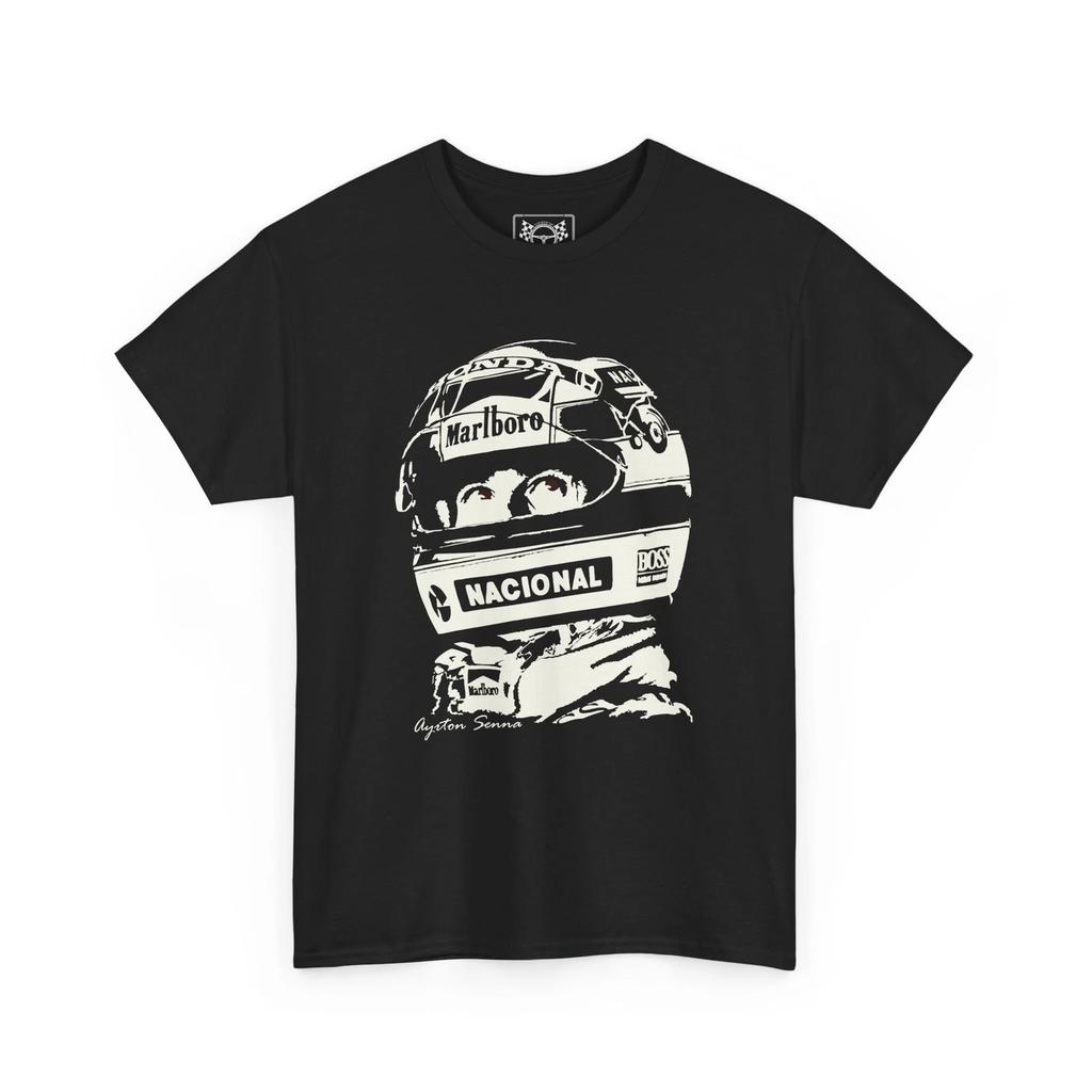 Ayrton Senna Tribute T-Shirt - Formula Racing Vintage Tee - Race Fans Best Gift