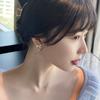 Korea   Fashion Jewelry 14K Real Gold Plating Sweet Small Bow Shell Earrings Exquisite Stars Girl's Gift Women's Earrings