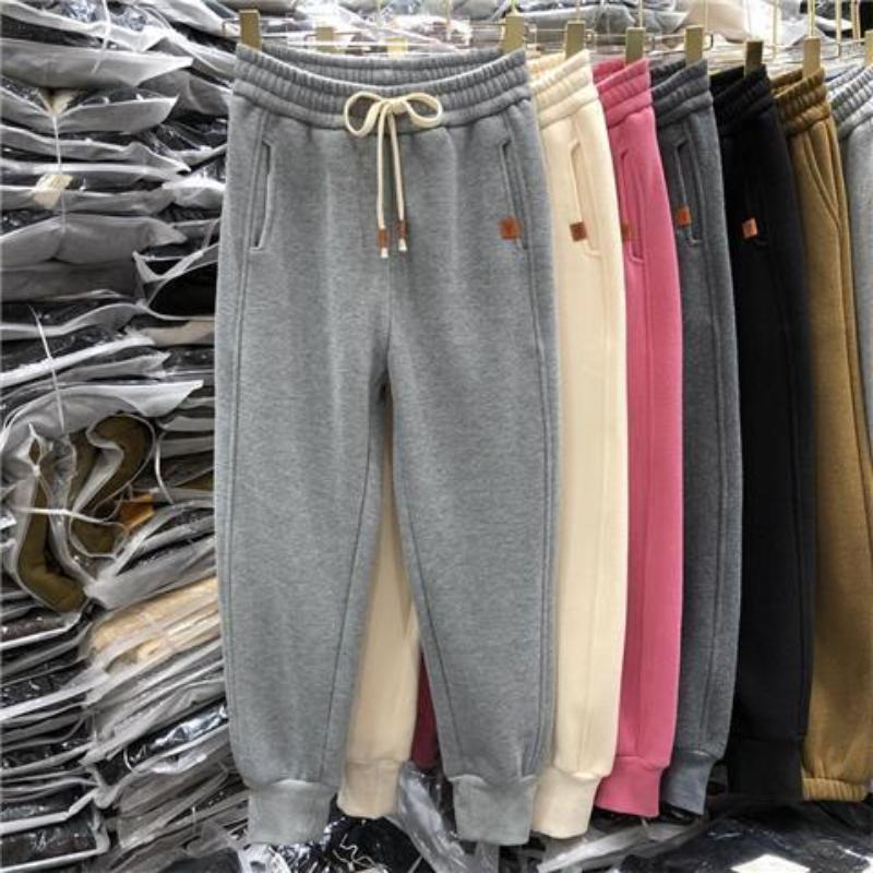 

Жіночі осінньо-зимові нові сплісовані еластичні легінси з високою посадкою, модні однотонні з кишенями, універсальні, повсякденні, спортивні L сірий колір