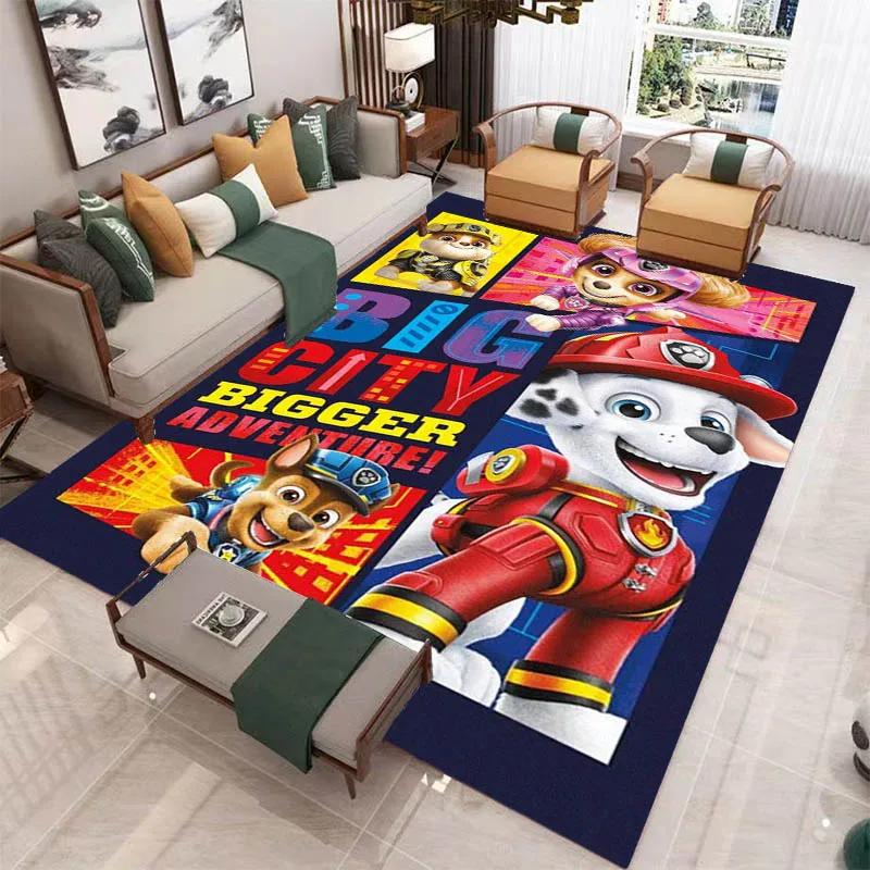 3D Cartoon PAW P-Patrol Printed Carpet Living Room Bedroom Carpet Non-slip Carpet Home Bedroom Decor Area Rug Birthday Gift