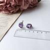 Stříbrné náušnice s přírodním ametystem 9.015ct (2157731)