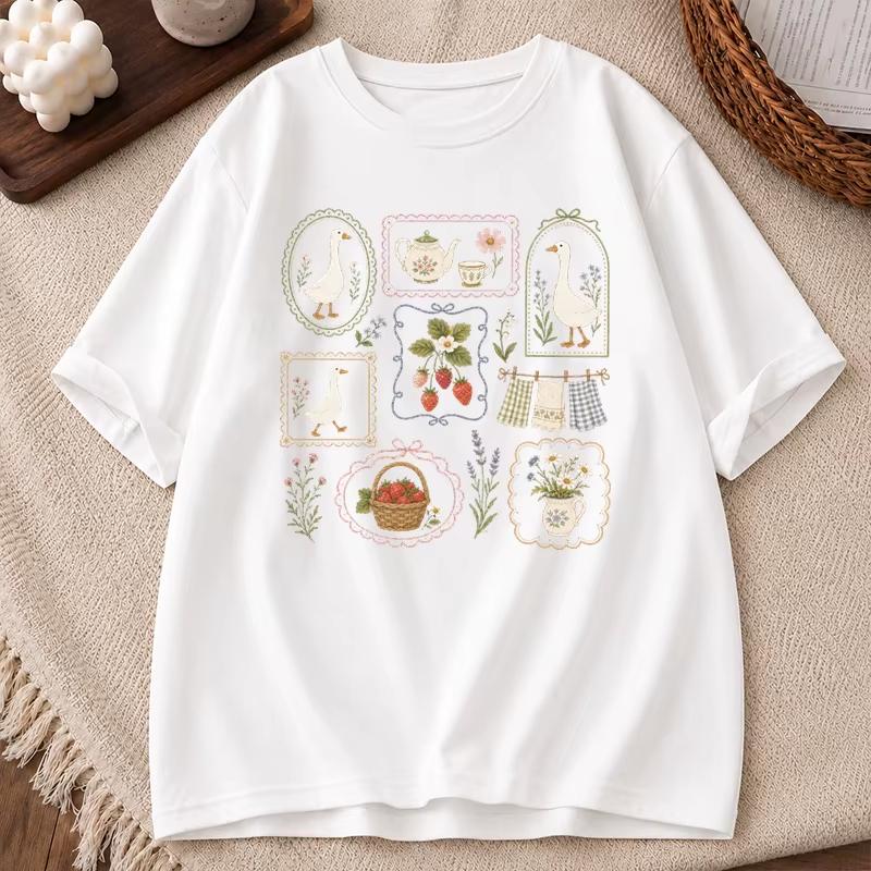 Country Style Print TShirt Casual Crew Neck Short Sleeve Tee Funny Gardening Shirts for Unisex WoUnisex Plant Lover Vintage Tshirts