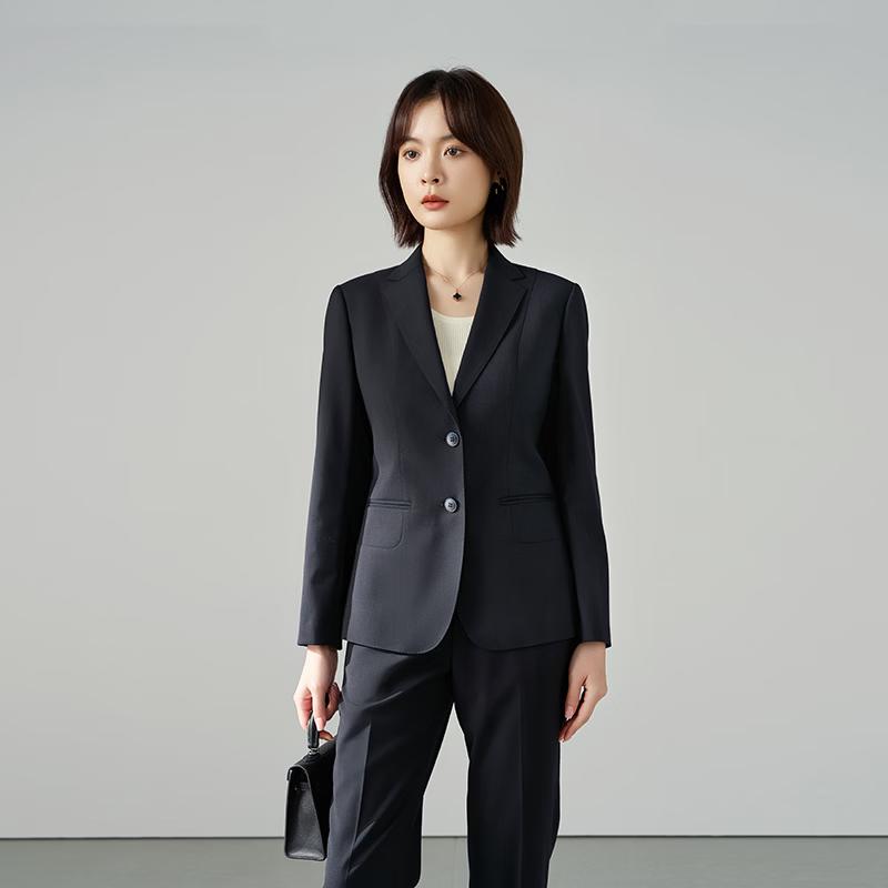 Women's Slim Fit Notched Lapel Business Suit Set